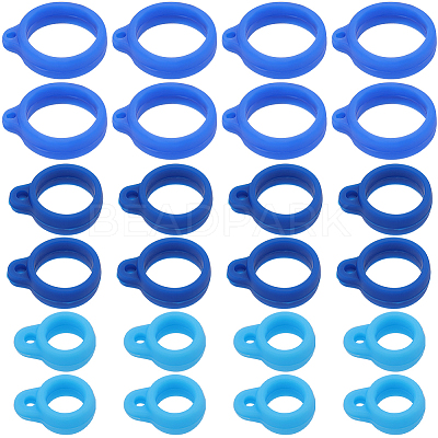 60Pcs 3 Style Silicone Pendant SIL-GF0001-28B-1