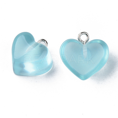 Transparent Resin Pendants X-RESI-R429-30J-1