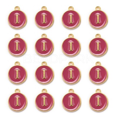 Golden Plated Alloy Enamel Charms ENAM-S118-08I-1