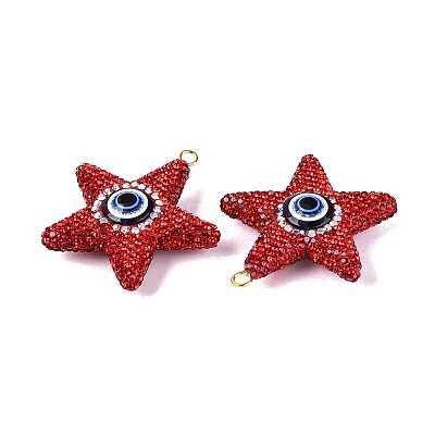 Handmade Polymer Clay & Rhinestone & Resin Big Pendants FIND-Q123-02C-1