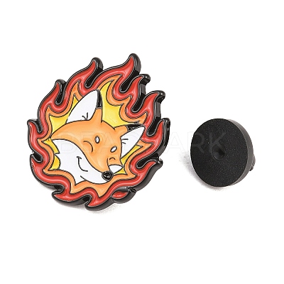 Flaming Animal Alloy Enamel Pins JEWB-G046-05B-1