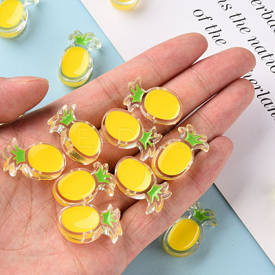 Transparent Enamel Acrylic Beads TACR-S155-002H-1