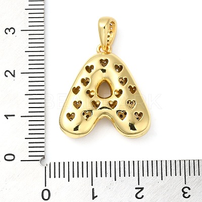Brass Micro Pave Cubic Zirconia Pendants KK-E061-03G-01-1