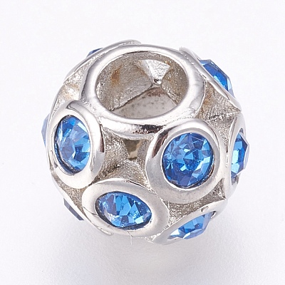 304 Stainless Steel European Beads STAS-O097-120B-1