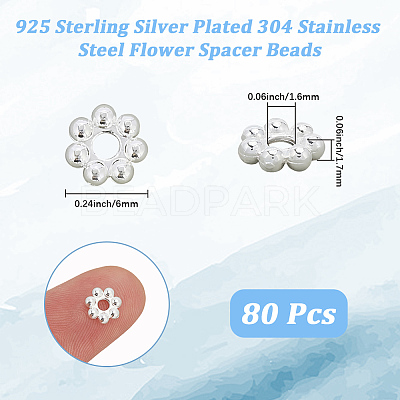 80Pcs 304 Stainless Steel Spacer Beads STAS-BBC0008-27A-P-1