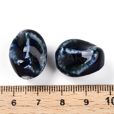 Handmade Porcelain Beads PORC-N008-06B-1