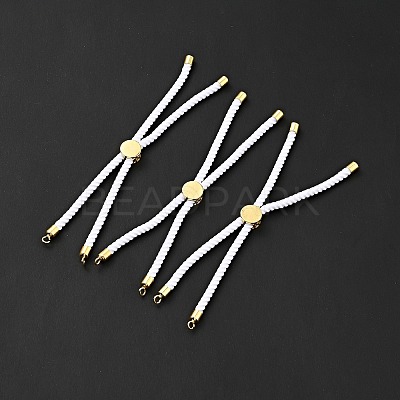 Half Finished Twisted Milan Rope Slider Bracelets FIND-G032-01G-20-1