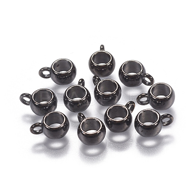 Tibetan Style Alloy Tube Bails TIBEP-LFH251Y-B-LF-1