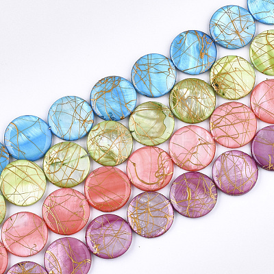 Freshwater Shell Beads Strands SHEL-S274-62-1