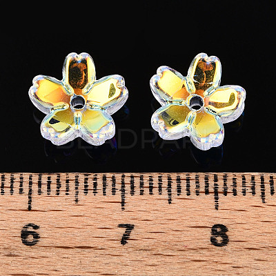 Transparent Electroplate Glass Bead Caps LS-EGLA-N015-01B-1