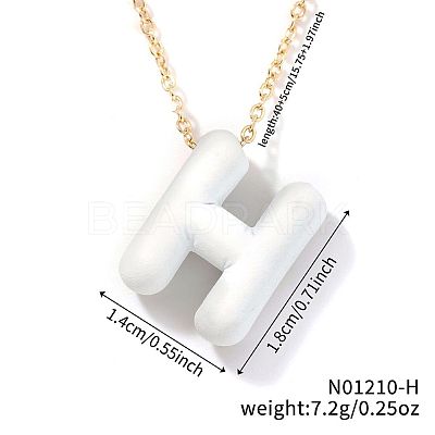 Alloy Initial Pendant Necklaces RS8745-8-1