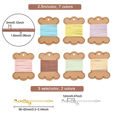 Braided Cord Bracelet Making Finding Kit DIY-BC0006-32-1