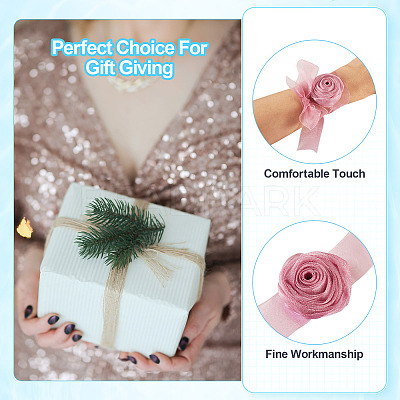 4Pcs 4Colors Cloth Rose Ribbon Chokers FIND-TA0002-27-1