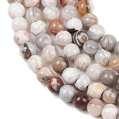 Natural Mexican Agate Beads Strands G-G345-B01-3mm-1