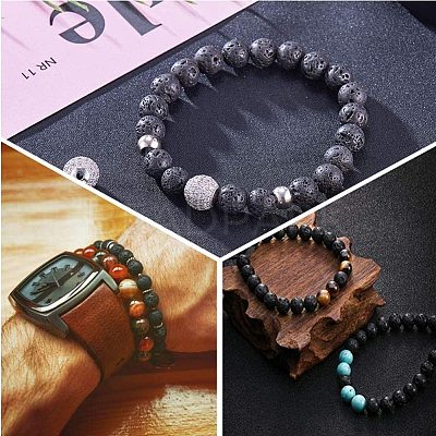 Natural Lava Rock Beads Strands G-OC0001-27-1