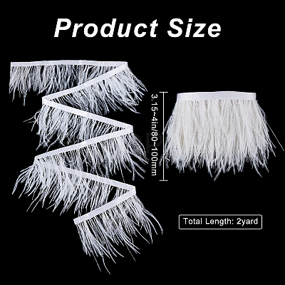 2 Yards Fashion Ostrich Feather Cloth Strand Costume Accessories FIND-GF0003-42B-1