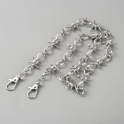 Alloy Barbed Wire Link Chain Belts for Pants AJEW-WH20006-228-1