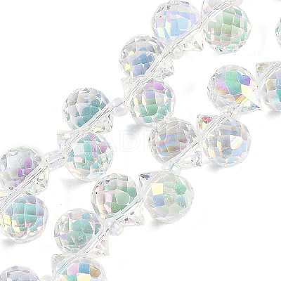 Electroplate Glass Beads Strands X-EGLA-D030-17X-1