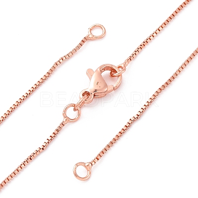 0.9MM Brass Box Chain Necklace Making NJEW-D302-77RG-1