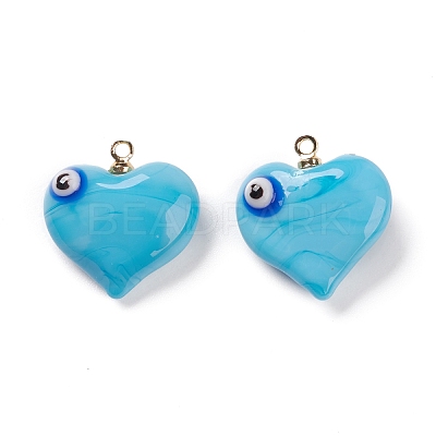 Handmade Evil Eye Lampwork Pendants LAMP-M015-03D-1