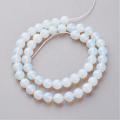 16 inch long Opalite Loose Beads GSR8mmC081-1