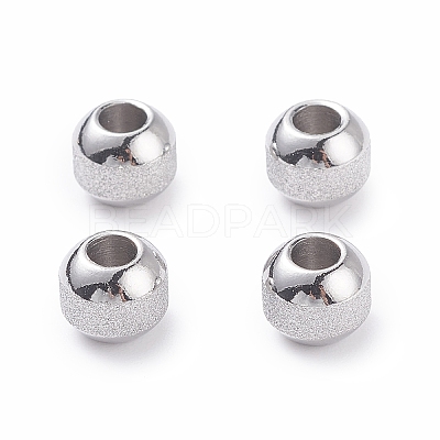 Non-Tarnish Textured 304 Stainless Steel Beads LS-STAS-P306-01C-P-1