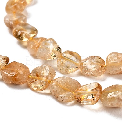 Heated Natural Citrine Beads Strands G-P497-01E-66-1