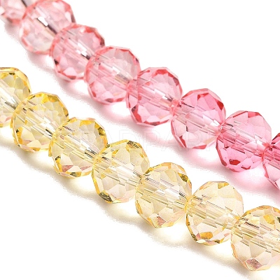 Transparent Painted Glass Beads Strands DGLA-A034-T6mm-A07-1