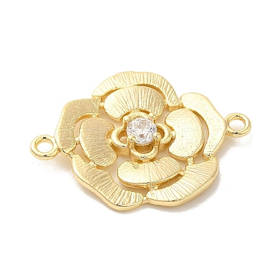 Brass Pave Glass Connector Charms KK-Z073-32G-01-1