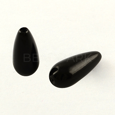 ABS Plastic Imitation Pearl Teardrop Beads MACR-S266-A40-1