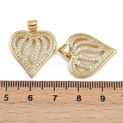 Brass Micro Pave Cubic Zirconia Pendants ZIRC-I367-07G-18-1