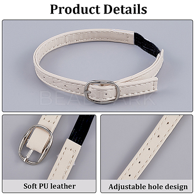 2 Pairs 2 Colors Leather Shoelace Bands FIND-CP0002-69-1