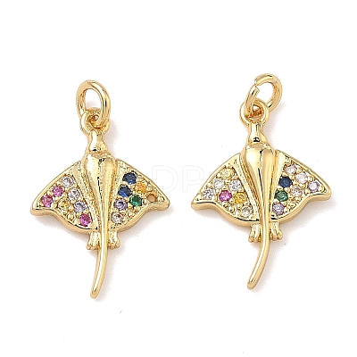 Brass Micro Pave Cubic Zirconia Pendants KK-A291-12H-G02-1