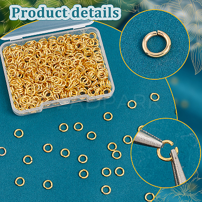 Brass Open Jump Rings KK-PH0006-6mm-G-1