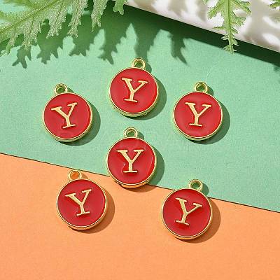 Golden Plated Alloy Enamel Charms LS-ENAM-S118-03Y-1