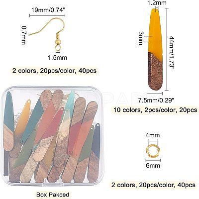 DIY Teardrop Dangle Earring Making Kits DIY-OC0006-32-1