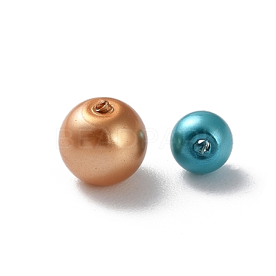 Eco-Friendly Dyed Glass Pearl Round Bead Strands HY-X0006-4-6mm-1