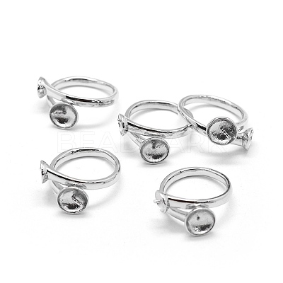 Brass Finger Cup Peg Ring Settings KK-L184-55P-1