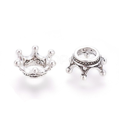 Tibetan Style Alloy Bead Caps X-PALLOY-WH0054-02AS-1
