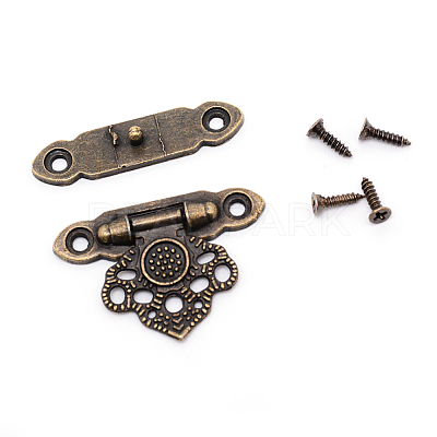 Alloy Wooden Box Lock Catch Clasps - Beadpark.com