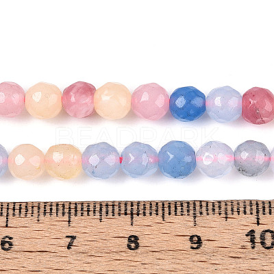 Dyed Natural White Jade Beads Strands G-T139-6mm-60-05-1