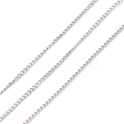 Tarnish Resistant 304 Stainless Steel Curb Chains CHS-D033-02P-01-1