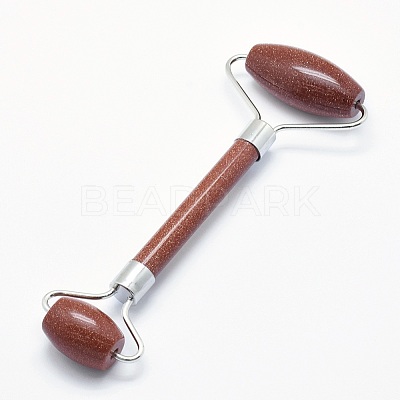 Synthetic Goldstone Brass Face Massager MRMJ-G009-19P-1