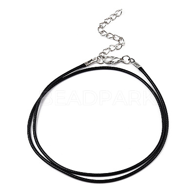 Braided Waxed Cotton Cord Necklace Making MAK-YWC0001-01P-M2-1