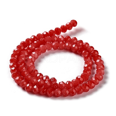 Baking Paint Imitation Jade Glass Bead Strands X-DGLA-A034-J6MM-A32-1