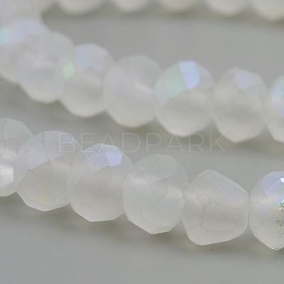 Electroplate Glass Beads Strands EGLA-S141-6mm-01E-1