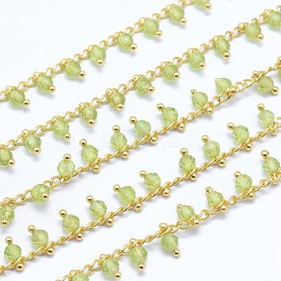 Natural Peridot Handmade Beaded Chains CHC-P003-11L-1