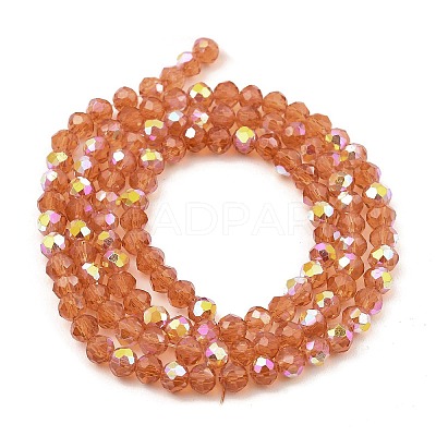 Baking Paint Transparent Glass Beads Strands DGLA-A034-J6mm-B-1