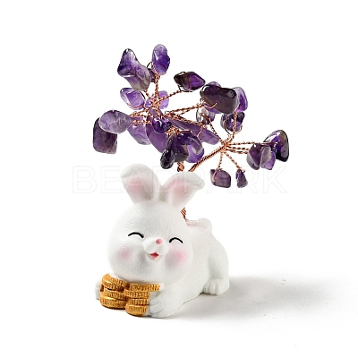 Natural Gemstone Tree Display Decorations DJEW-E007-01RC-1