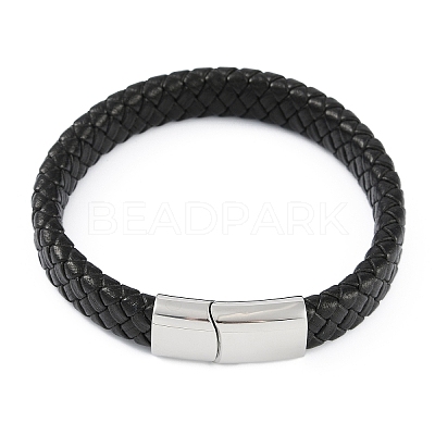 Braided Microfiber Leather Cord Bracelets BJEW-P328-07C-P-1